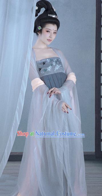 Chinese Ancient Goddess Hanfu Dress Tang Dynasty Imperial Consort Historical Costume for Women