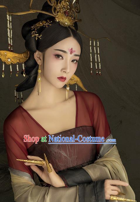 Chinese Ancient Court Queen Hanfu Dress Tang Dynasty Imperial Empress Historical Costume for Women