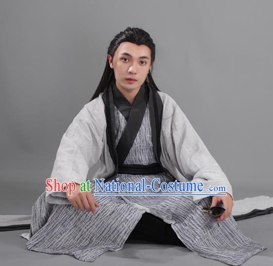 Chinese Ancient Swordsman Hanfu Clothing Tang Dynasty Young Hero Knight Historical Costume for Men