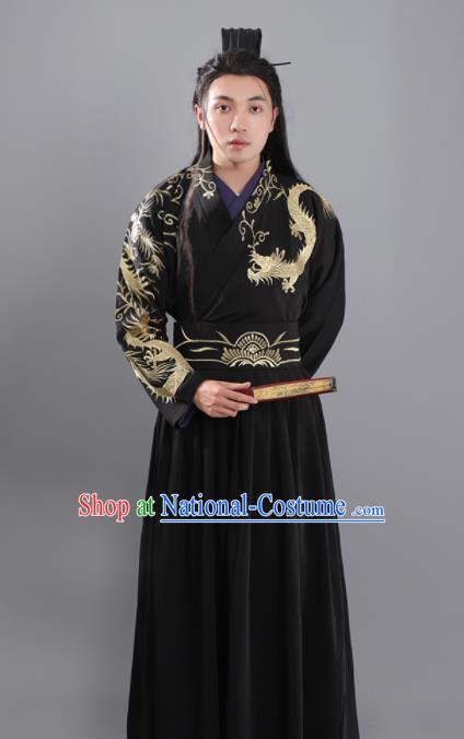 Chinese Ancient Prince Hanfu Clothing Tang Dynasty Swordsman Nobility Childe Historical Costume for Men