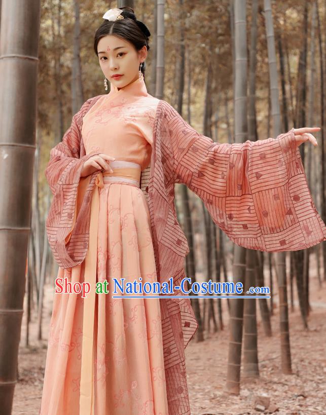 Chinese Ancient Nobility Lady Hanfu Dress Han Dynasty Imperial Consort Historical Costume for Women