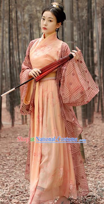 Chinese Ancient Nobility Lady Hanfu Dress Han Dynasty Imperial Consort Historical Costume for Women