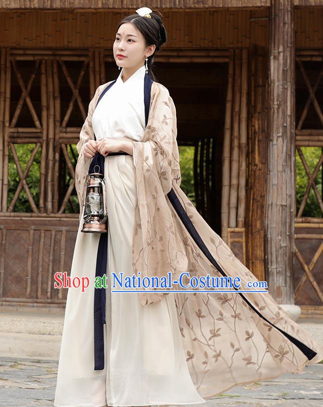 Chinese Ancient Imperial Consort Hanfu Dress Jin Dynasty Nobility Lady Princess Historical Costume for Women