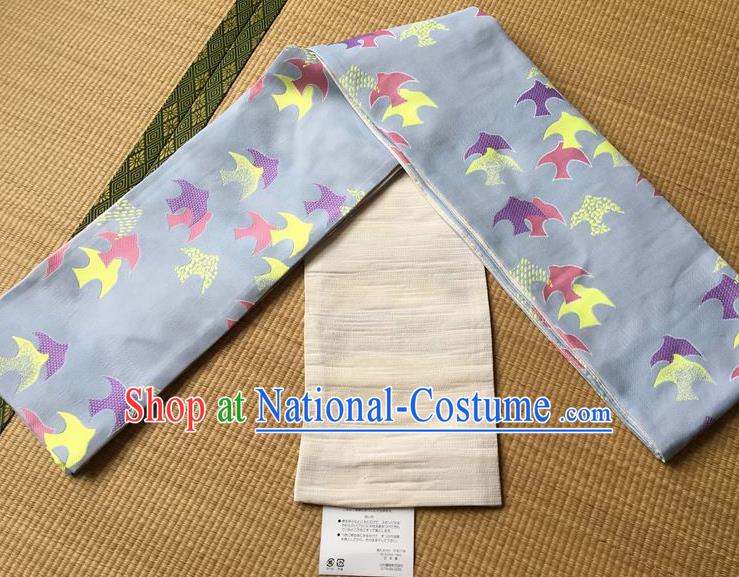 Japanese Traditional Kimono Printing Pigeon Belts Asian Handmade Japan Geisha Yukata Waistband for Women