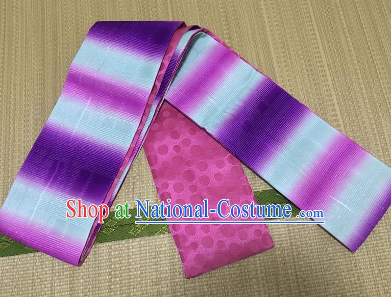 Japanese Traditional Kimono Rosy Belts Asian Handmade Japan Geisha Yukata Waistband for Women