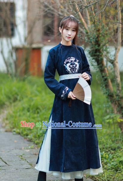 Chinese Ancient Tang Dynasty Historical Costume Traditional Imperial Bodyguard Embroidered Robe for Women