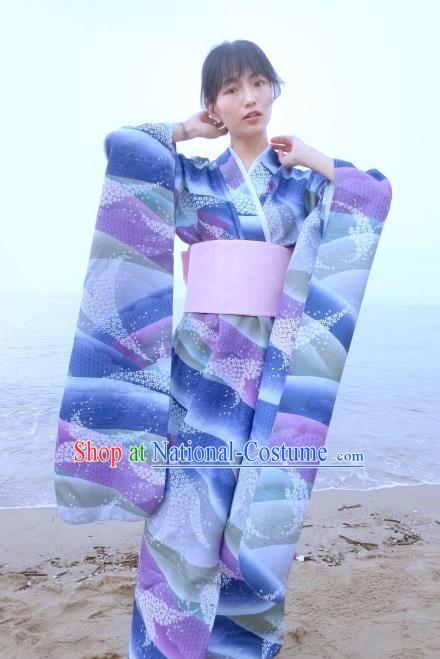 Japanese Traditional Furisode Kimono Asian Japan Costume Geisha Yukata Dress for Women