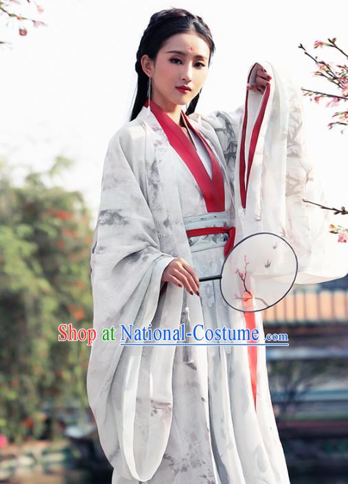 Ancient Chinese Court Princess Historical Costume Traditional Jin Dynasty Palace Lady Hanfu Dress for Women