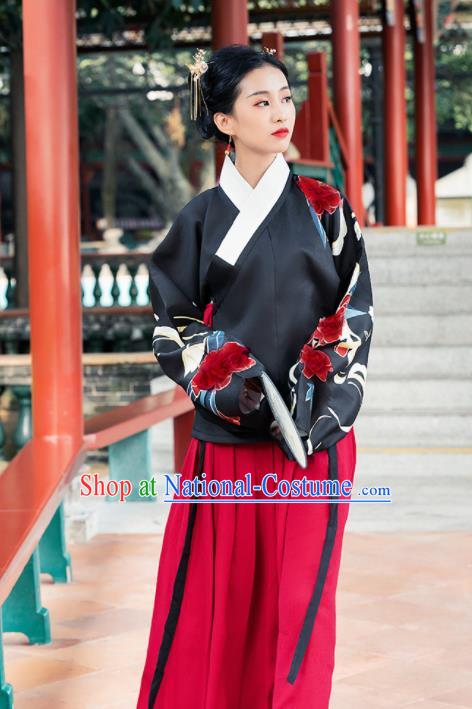 Ancient Chinese Ming Dynasty Nobility Lady Historical Costume Traditional Palace Hanfu Dress for Women