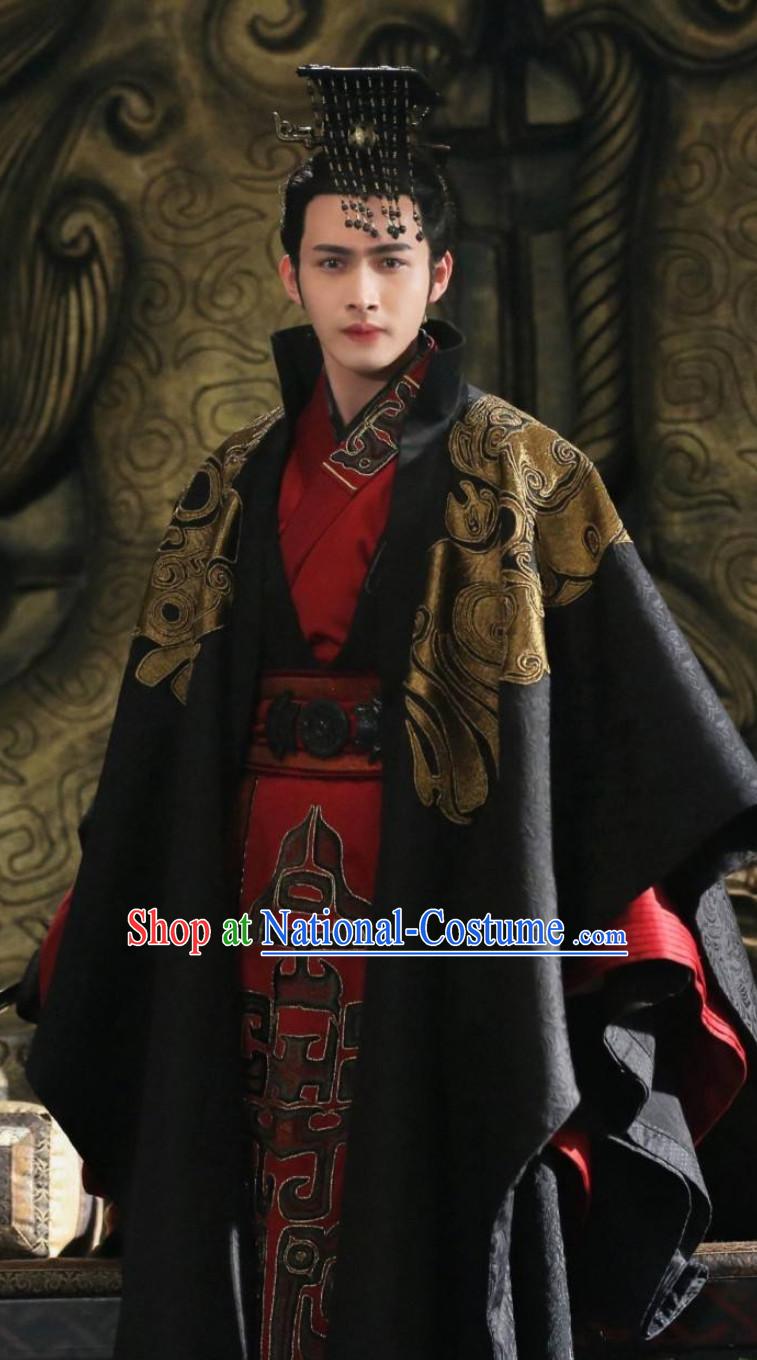 Ancient Chinese Ying Zheng Qin Shi Huang First Emperor Coronation Costumes