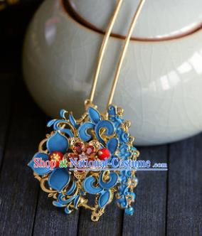 Traditional Chinese Ancient Palace Cloisonne Hairpins Handmade Wedding Hair Accessories for Women