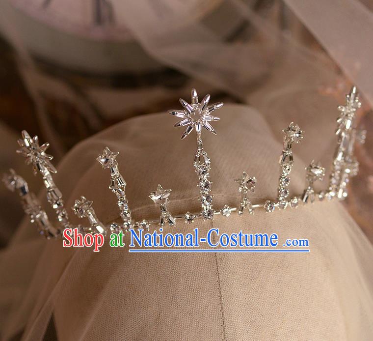 Handmade Wedding Hair Accessories Baroque Bride Zircon Royal Crown for Women