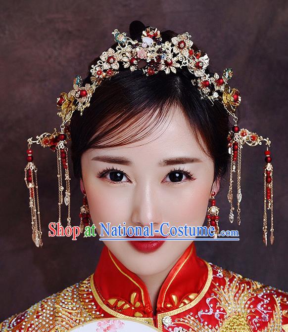 Traditional Chinese Ancient Hair Comb Bride Hairpins Handmade Wedding Hair Accessories for Women