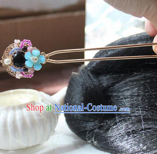 Traditional Chinese Ancient Princess Flower Hair Clip Hairpins Handmade Hanfu Hair Accessories for Women