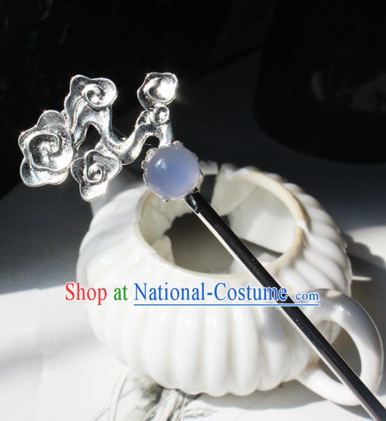 Traditional Chinese Ancient Hanfu Chalcedony Hair Clip Princess Hairpins Handmade Hair Accessories for Women