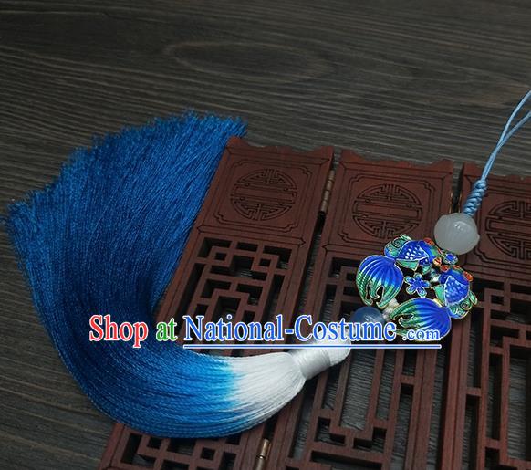 Traditional Chinese Ancient Palace Cloisonne Goldfish Brooch Handmade Hanfu Tassel Breastpin Pendant for Women