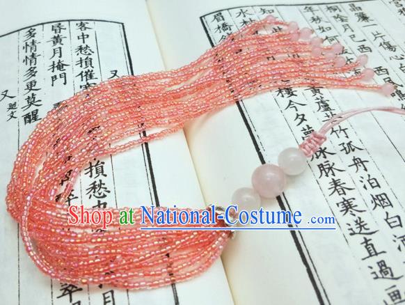 Traditional Chinese Ancient Brooch Handmade Hanfu Palace Breastpin Tassel Pendant for Women