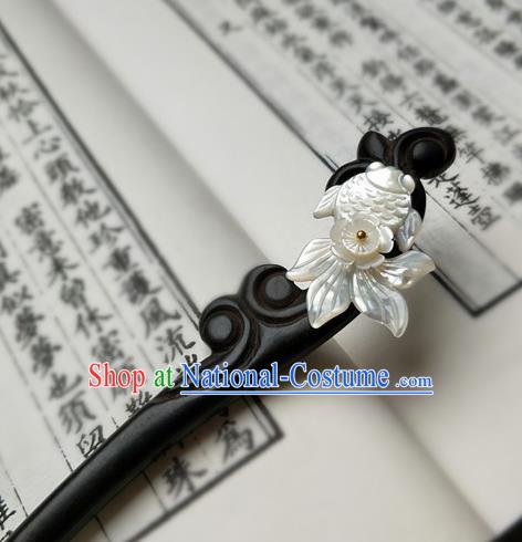 Traditional Chinese Ancient Queen Hanfu Rosewood Hair Clip Hairpins Handmade Wedding Hair Accessories for Women