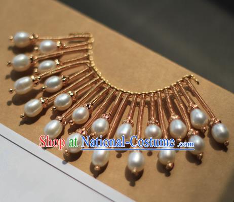 Traditional Chinese Ancient Pearls Hair Comb Hairpins Handmade Hanfu Hair Accessories for Women