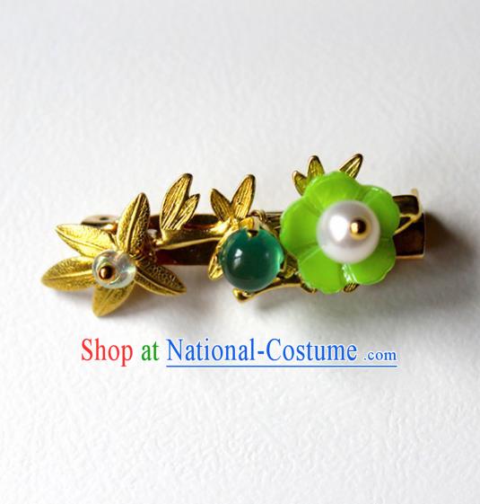 Chinese Ancient Hanfu Golden Hair Claw Princess Hairpins Traditional Handmade Hair Accessories for Women