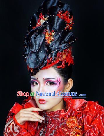 Top Grade Halloween Hair Accessories Handmade Fancy Ball Wig Headwear for Women