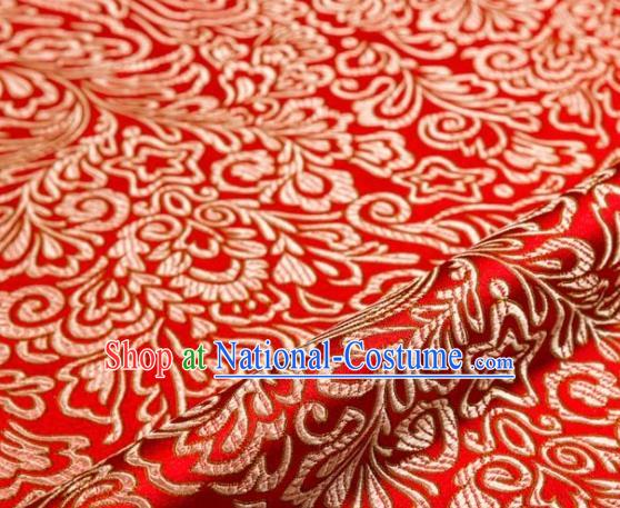 Asian Chinese Traditional Red Brocade Cheongsam Silk Fabric Chinese Fabric Material