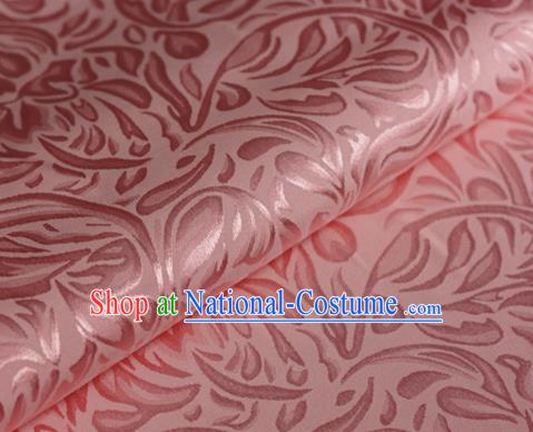 Asian Chinese Traditional Pattern Pink Brocade Cheongsam Silk Fabric Chinese Satin Fabric Material