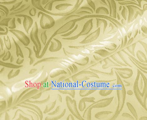 Asian Chinese Traditional Pattern Yellow Brocade Cheongsam Silk Fabric Chinese Satin Fabric Material