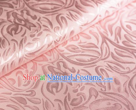 Asian Chinese Traditional Pattern Light Pink Brocade Cheongsam Silk Fabric Chinese Satin Fabric Material