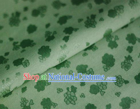 Asian Chinese Traditional Royal Flowers Pattern Green Brocade Cheongsam Silk Fabric Chinese Satin Fabric Material