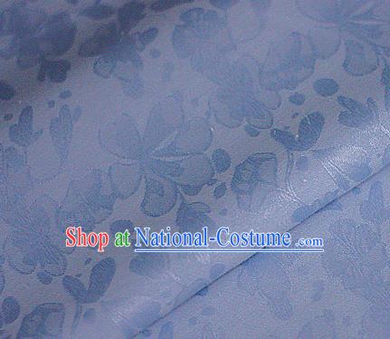 Asian Chinese Traditional Classical Pattern Blue Brocade Cheongsam Silk Fabric Chinese Satin Fabric Material