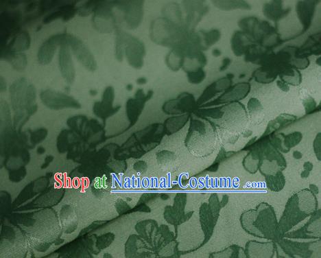 Asian Chinese Traditional Classical Pattern Green Brocade Cheongsam Silk Fabric Chinese Satin Fabric Material