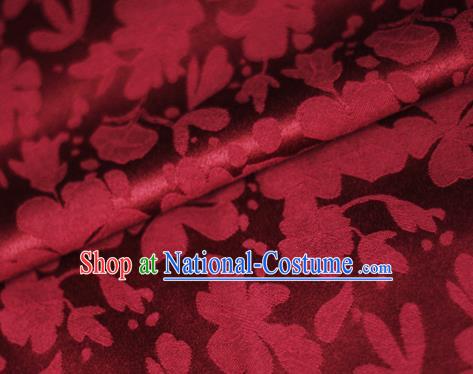 Asian Chinese Traditional Classical Pattern Red Brocade Cheongsam Silk Fabric Chinese Satin Fabric Material