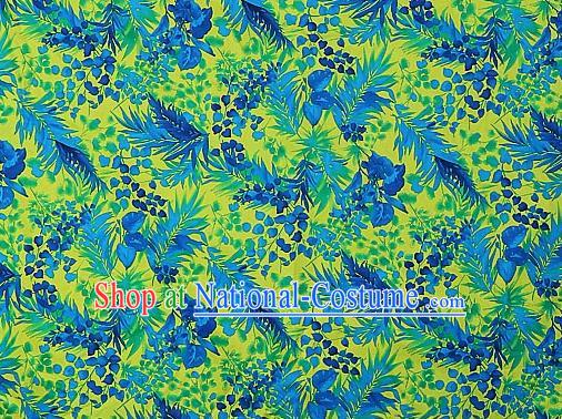 Asian Chinese Traditional Palace Pattern Yellow Brocade Cheongsam Silk Fabric Chinese Satin Fabric Material