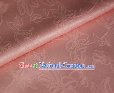 Asian Chinese Traditional Classical Jacquard Pattern Pink Brocade Cheongsam Silk Fabric Chinese Satin Fabric Material