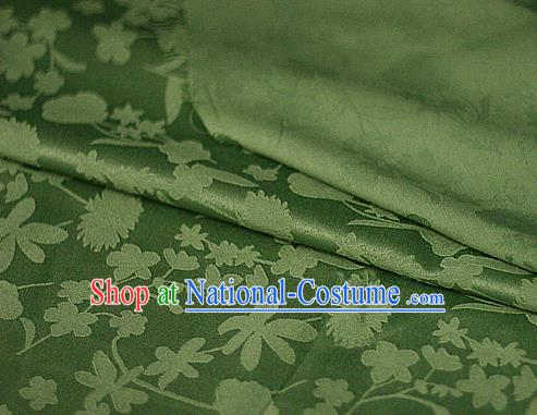 Asian Chinese Classical Pattern Green Brocade Cheongsam Silk Fabric Chinese Traditional Satin Fabric Material