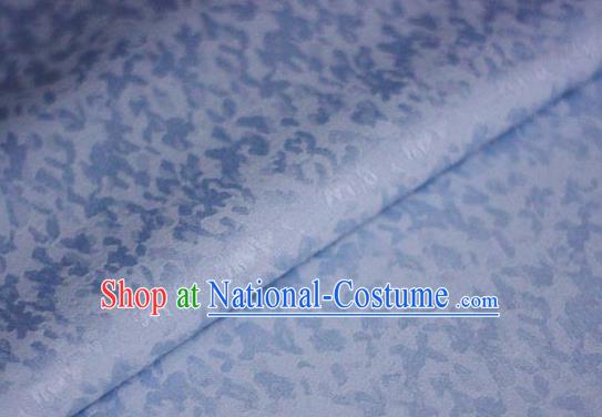 Chinese Classical Pattern Blue Brocade Cheongsam Silk Fabric Chinese Traditional Satin Fabric Material