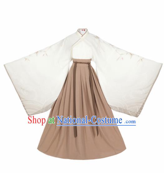 Chinese Ancient Swordsman Hanfu Clothing Traditional Jin Dynasty Scholar Historical Costume for Men