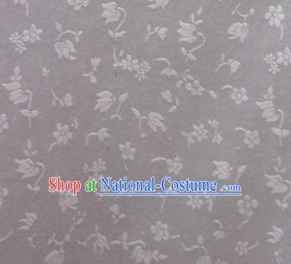 Chinese White Brocade Classical Tulip Pattern Design Satin Cheongsam Silk Fabric Chinese Traditional Satin Fabric Material