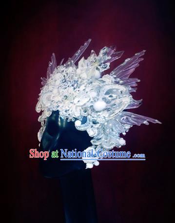 Top Grade Halloween Queen Hair Accessories Handmade Cosplay Fancy Ball Hat Headwear for Women