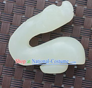 Chinese Handmade Jade Craft Carving Dragon Jade Belt Hook Accessories Jade Jewelry Decoration