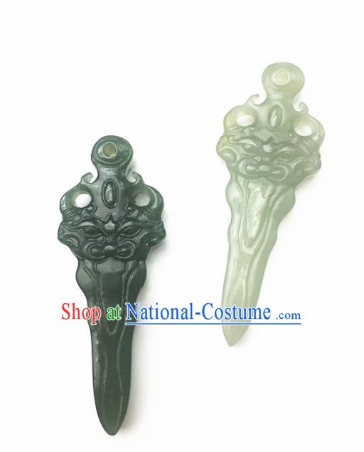 Handmade Chinese Jade Carving Pendant Traditional Jade Craft Jewelry Accessories