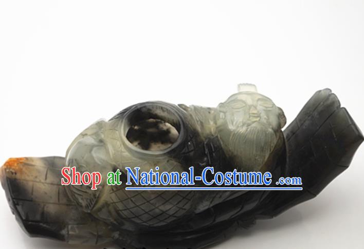 Handmade Chinese Ancient Jade Carving Boat Pendant Traditional Jade Craft Jewelry Decoration Accessories