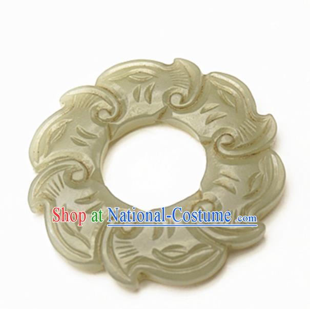 Handmade Chinese Carving Jade Pendant Traditional Jade Craft Jewelry Accessories