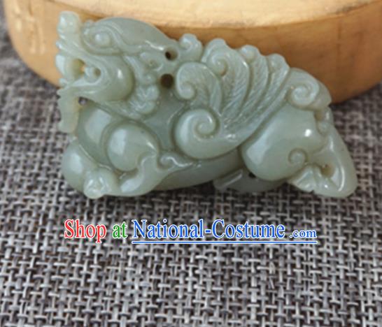 Chinese Handmade Jade Craft Carving Pi Xiu Jade Accessories Jade Jewelry Decoration