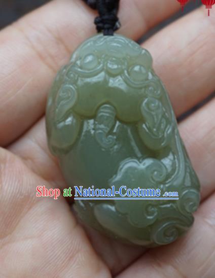 Chinese Handmade Jade Craft Carving Pi Xiu Jewelry Accessories Jade Necklace Pendant