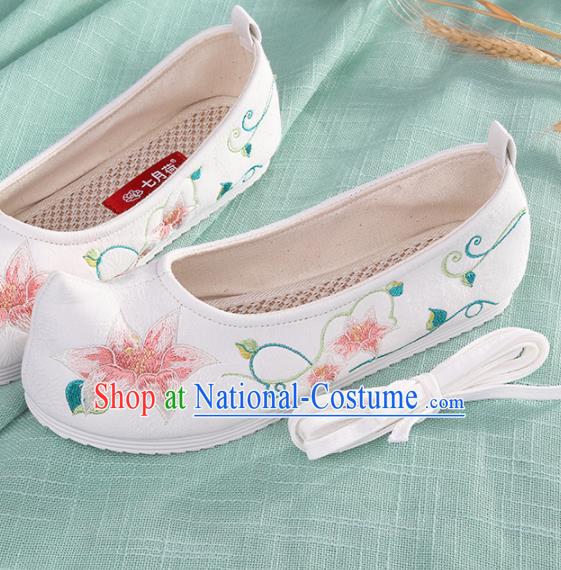 Chinese Traditional Embroidered Shoes Hanfu Cloth Shoes Handmade Ancient Princess Shoes for Women