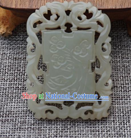 Chinese Handmade Carving Jade Pendant Traditional Jade Craft Jewelry Accessories