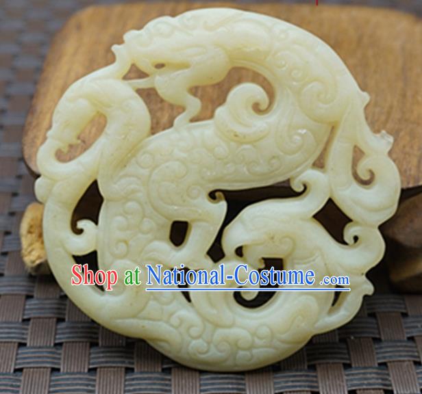 Chinese Handmade Carving Jade Pendant Jewelry Accessories Ancient Traditional Jade Craft Decoration