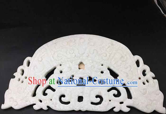 Chinese Handmade Jade Carving Pendant Jewelry Accessories Ancient Traditional Jade Craft Decoration